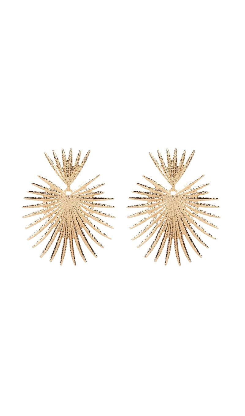 GOLD STARBURST DROP EARRINGS JEWELLERY styleofcb 