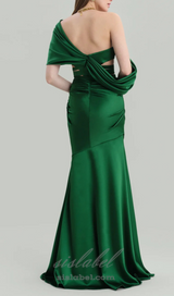 CHESNA GREEN HEART BANDAGE MAXI DRESS