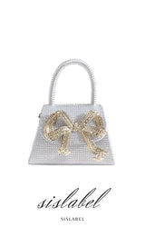 BOW EMBELLISHED MINI TOTE BAG