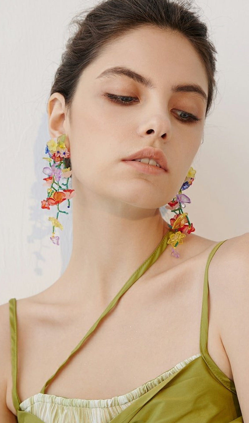 COLORFUL FLOWER ACRYLIC EARRINGS