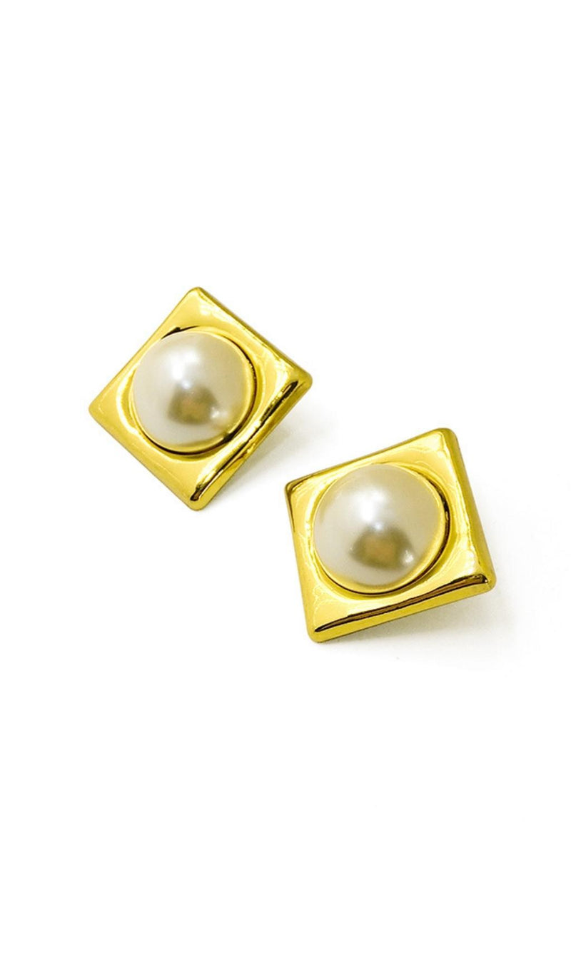 GOLD GEOMETRIC SQUARE EARRINGS