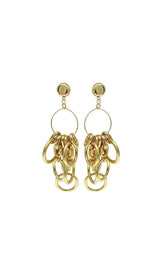 GOLD CIRCLE ALLOY EARRINGS