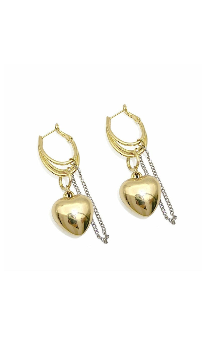 GOLDEN LOVE ALLOY EARRINGS