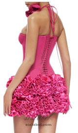 CLEGG PINK CORSET FLOWER TWO-PIECE SET