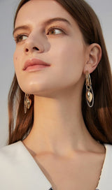 GOLDEN LOVE ALLOY EARRINGS