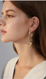 GOLDEN LOVE ALLOY EARRINGS