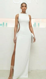 CUT OUT EXTREME SPLIT MAXI DRESS