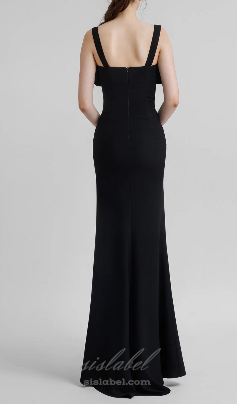 Sleeveless Corset maxi Dress in black