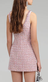 Aoife tweed crystal mini dress