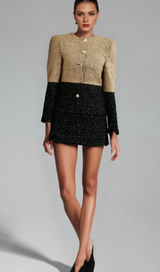 Gabbi sequinned tweed jacket & skirt matching set