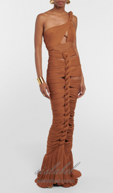 TAMMY BROWN TWISTED CUTOUT MAXI DRESS