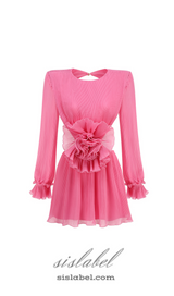 GEMMA CUT OUT FLOWER MINI DRESS IN PINK