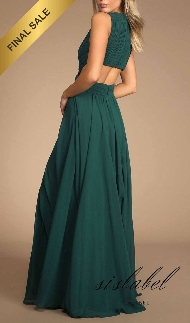 Emerald Green Cutout Maxi Dress