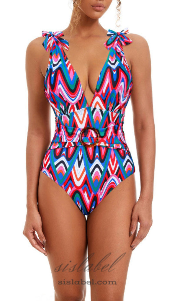 PRINTED SWIMSUIT SET