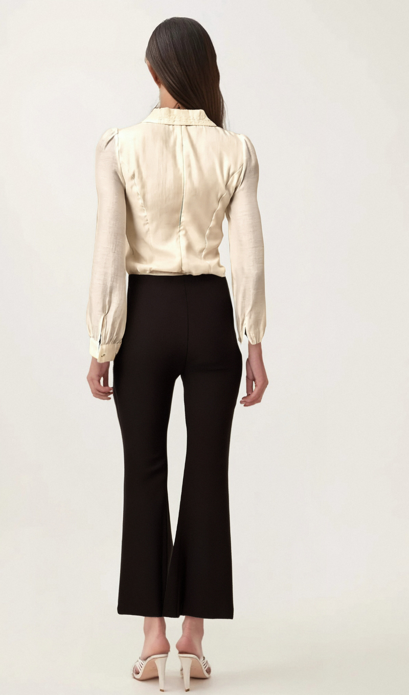 Gelsomina bow-embellished flared trousers