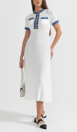 RIBBED KNIT MIDI DRESS