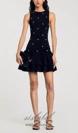 EMMA EMBELLISHED VELVET KNIT DRESS