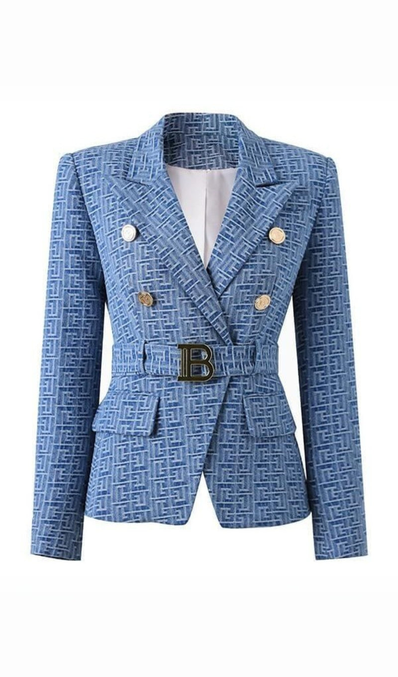 RESHMA JACQUARD BUTTON JACKET