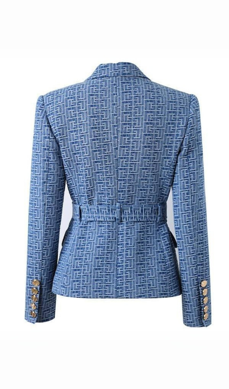 RESHMA JACQUARD BUTTON JACKET