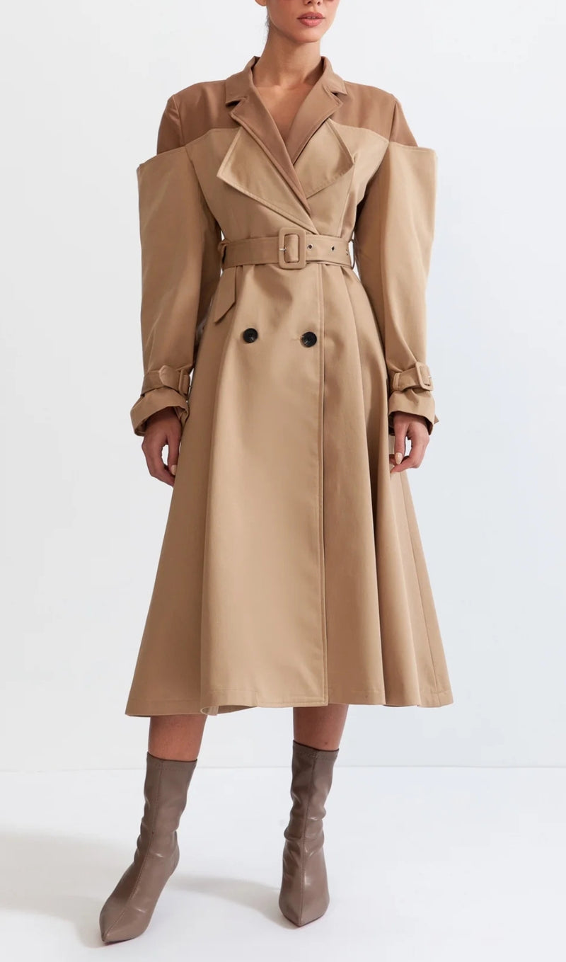 DOUBLE COMBINED TRENCH COAT