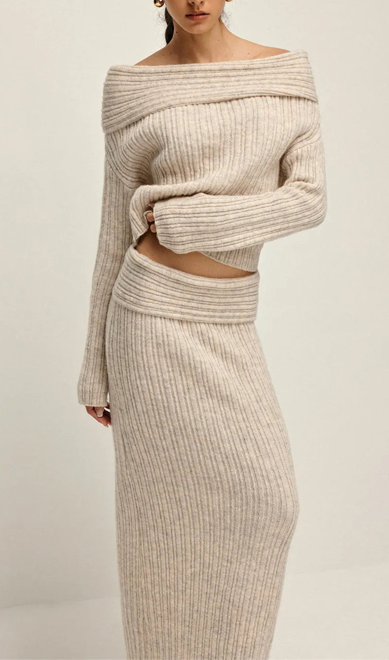 GEORGIA OFF-SHOULDER KNITTED SET