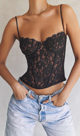 MILA LACE UNDERWIRED CORSET TOP