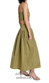 EDWINA RAFETTAS CUT OUT MAXI DRESS