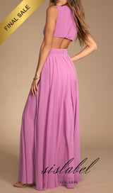 Lilac Cutout Maxi Dress