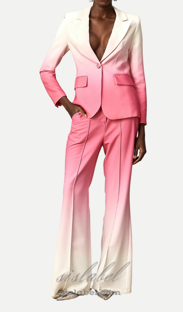 gradient blazer trousers matching set