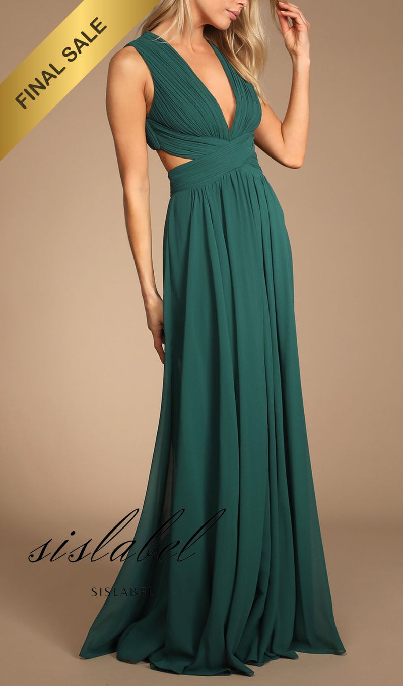 Emerald Green Cutout Maxi Dress