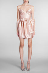 Bustier strapless mini dress in pink