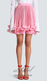 ANAVIA PINK RUFFLE HEM SKIRT