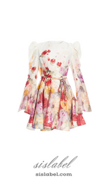 MADELINE MULTICOLOUR FLORAL-PRINT MINI DRESS