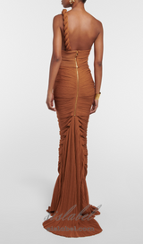 TAMMY BROWN TWISTED CUTOUT MAXI DRESS