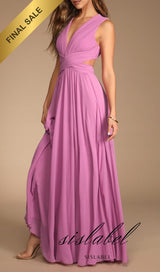 Lilac Cutout Maxi Dress