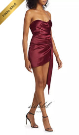 Draped Strapless Minidress