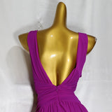 CUT OUT MAIX DRESS IN PURPLISH RED