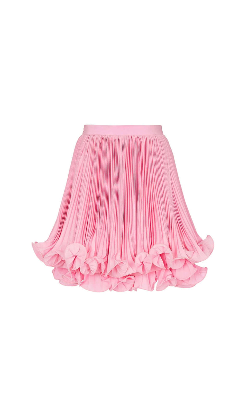 ANAVIA PINK RUFFLE HEM SKIRT