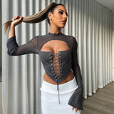 Mesh Corset Top