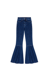 HIGH RISE FLARE LEG JEANS IN BLAU 