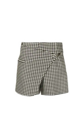 ASYMMETRIC HOUNDSTOOTH SHORTS