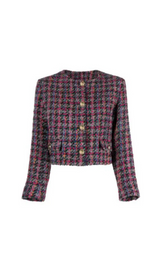 VESTE TWEED GRIS ROSE 