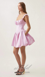 Cotton Candy Cotton Tulle Mini Dress in pink