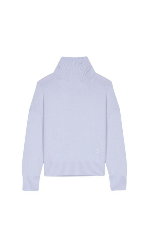 CASHMERE BLEND MOCK NECK SWEATER