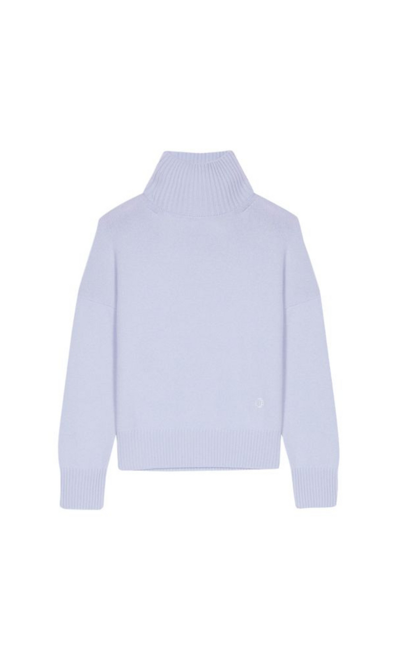 CASHMERE BLEND MOCK NECK SWEATER