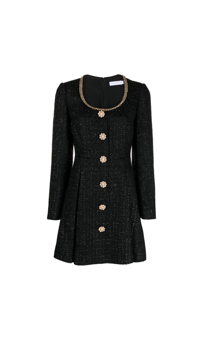 ROBE MINI BOUCLE NOIRE 