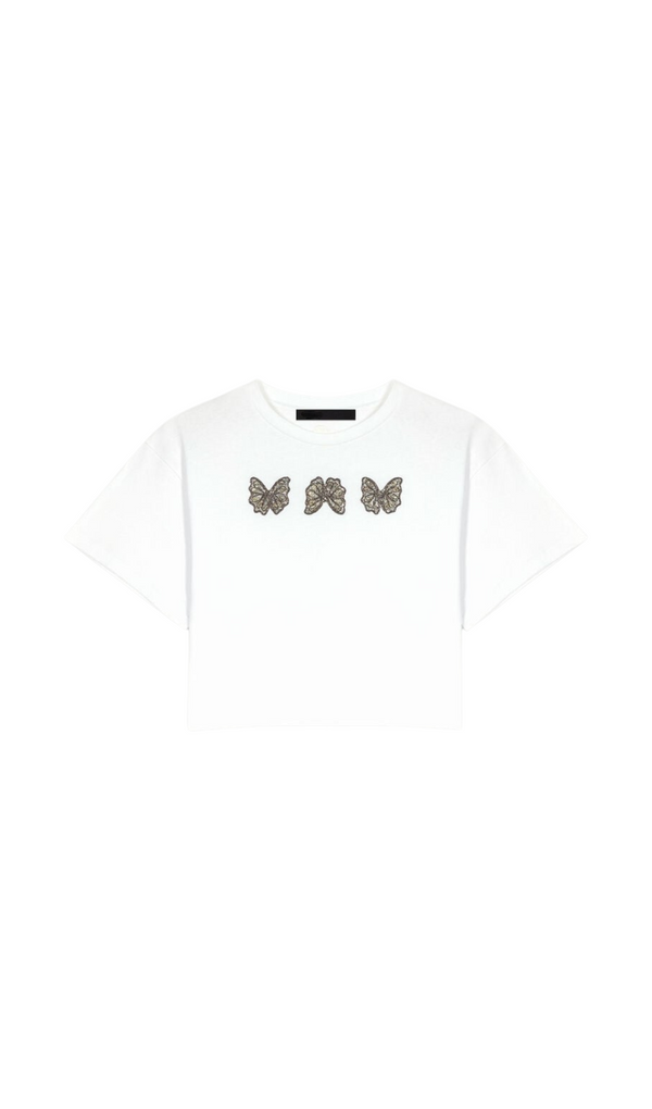 T-SHIRT EN COTON PAPILLON 