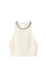 VERZIERTES CROP-TOP AUS TWEED 