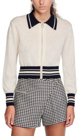 JANVIER POINTELLE VARSITY-CARDIGAN 