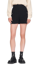 CADAQUES TWEED SHORTS IN BLACK